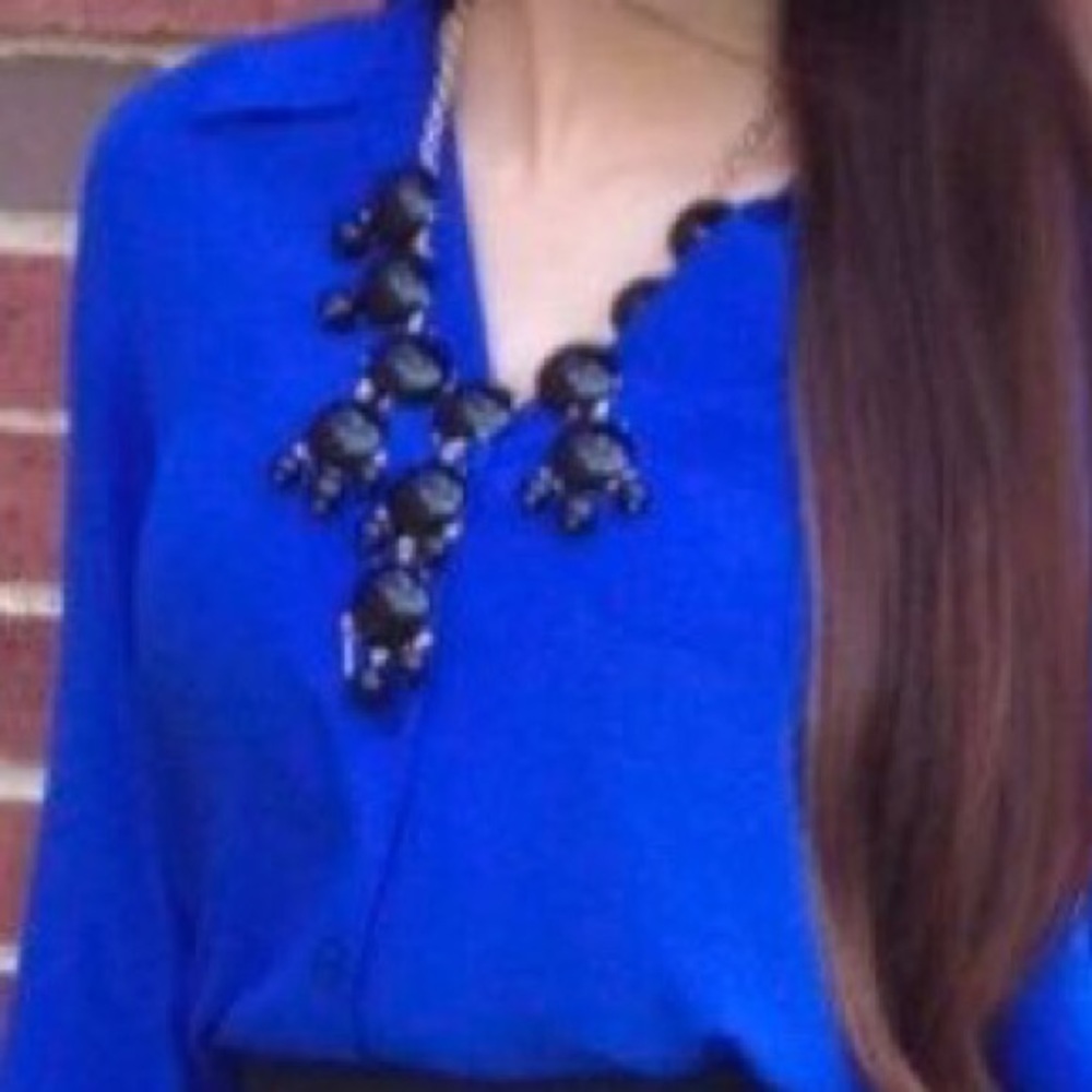 Black Statement Bauble Necklace